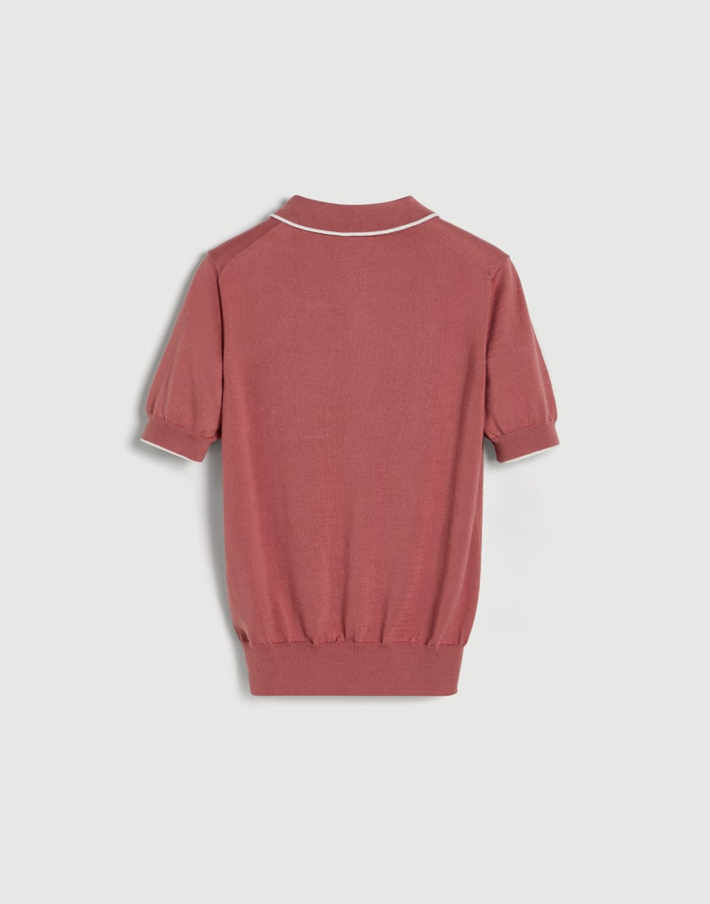 Cotton lightweight knit polo shirt with logo Orange Boys - Brunello Cucinelli