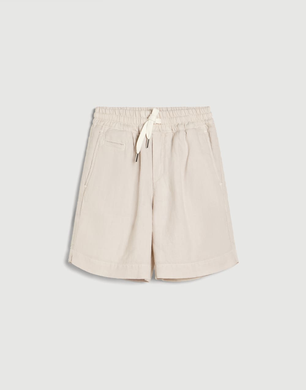 Bermuda shorts with drawstring and pleats Oat Boys - Brunello Cucinelli