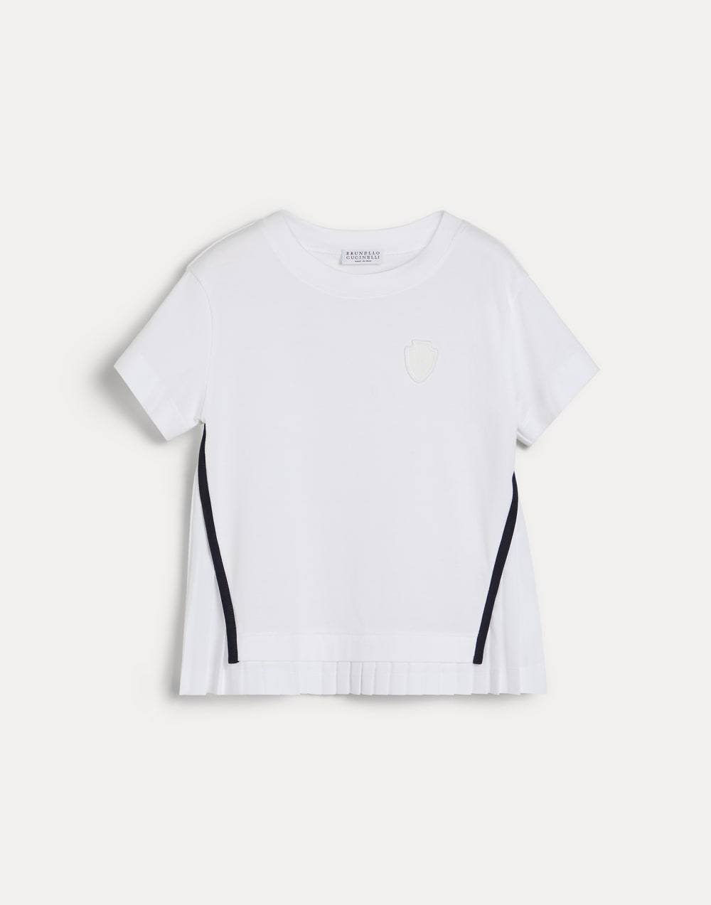 Jersey T-shirt with logo White Girls - Brunello Cucinelli