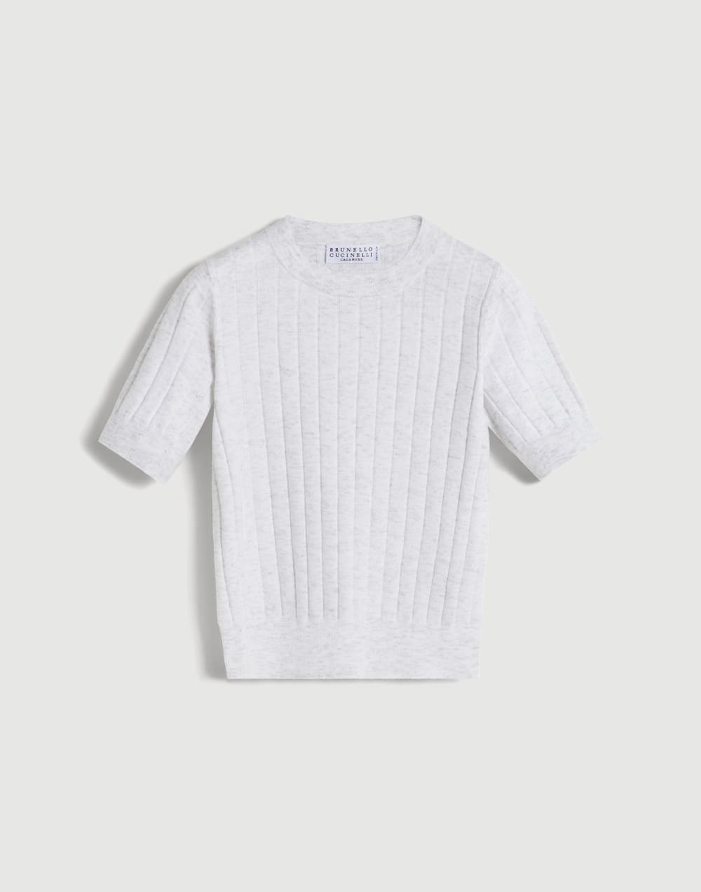 Knit T-shirt Light Grey Girls - Brunello Cucinelli