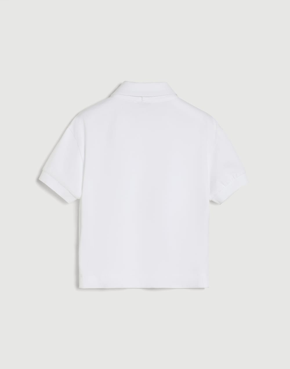 Polo shirt with knit inserts and tie White Girls - Brunello Cucinelli