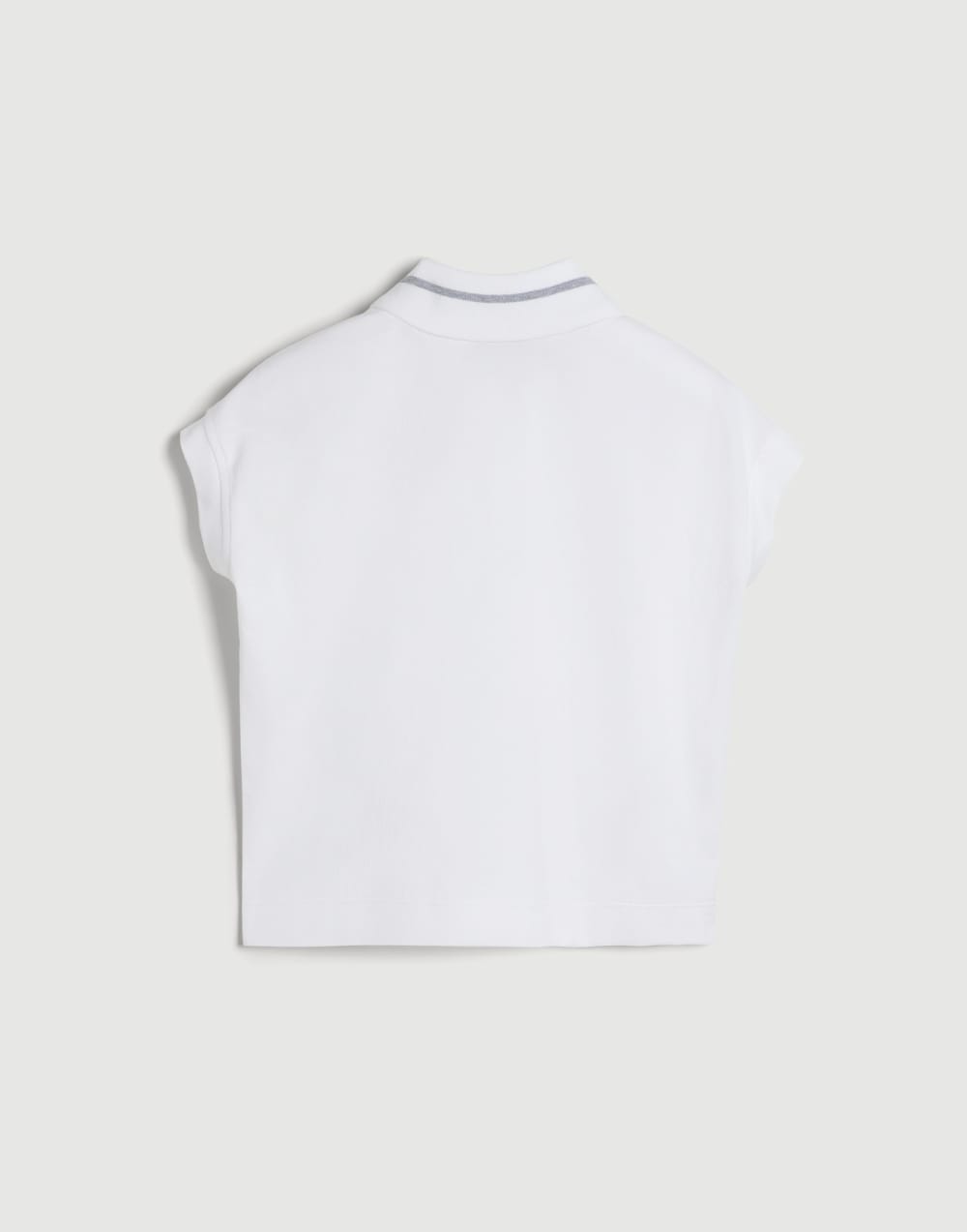 Cotton jersey polo shirt with logo White Girls - Brunello Cucinelli