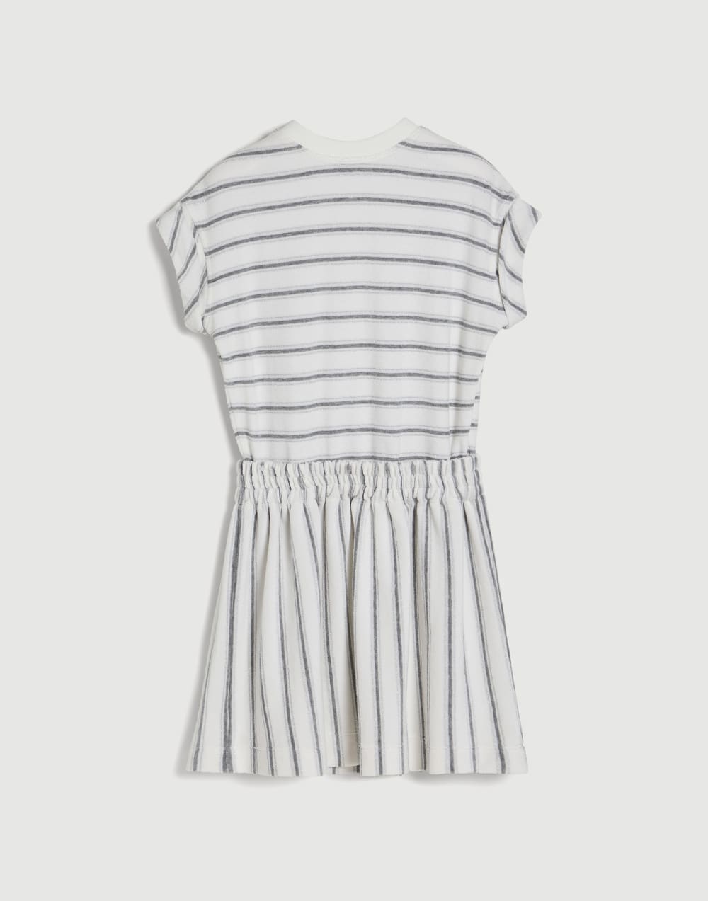 Sparkling stripe jersey dress Light Grey Girls - Brunello Cucinelli