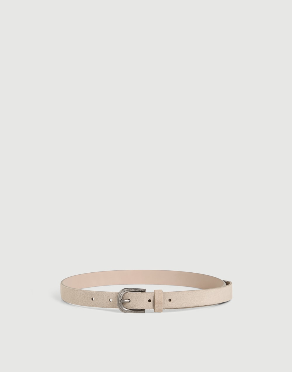 绒面革腰带 浅米色 女童 - Brunello Cucinelli