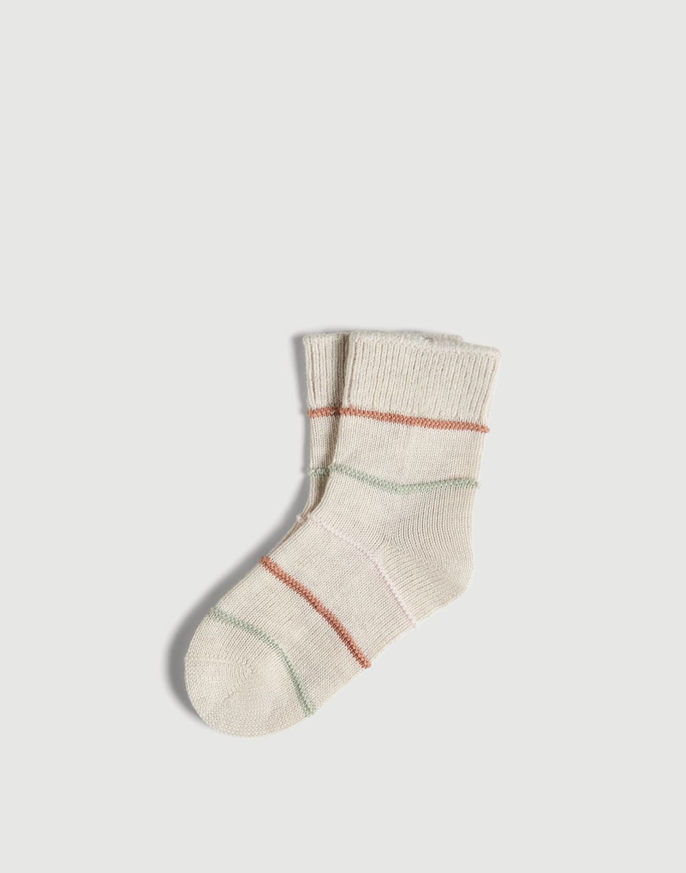 Baby Bernie striped socks Beige Baby - Brunello Cucinelli