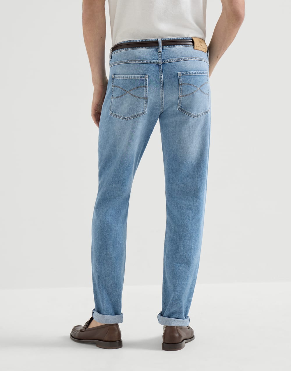 Hose aus Komfort-Denim Helles Jeansblau Herren - Brunello Cucinelli