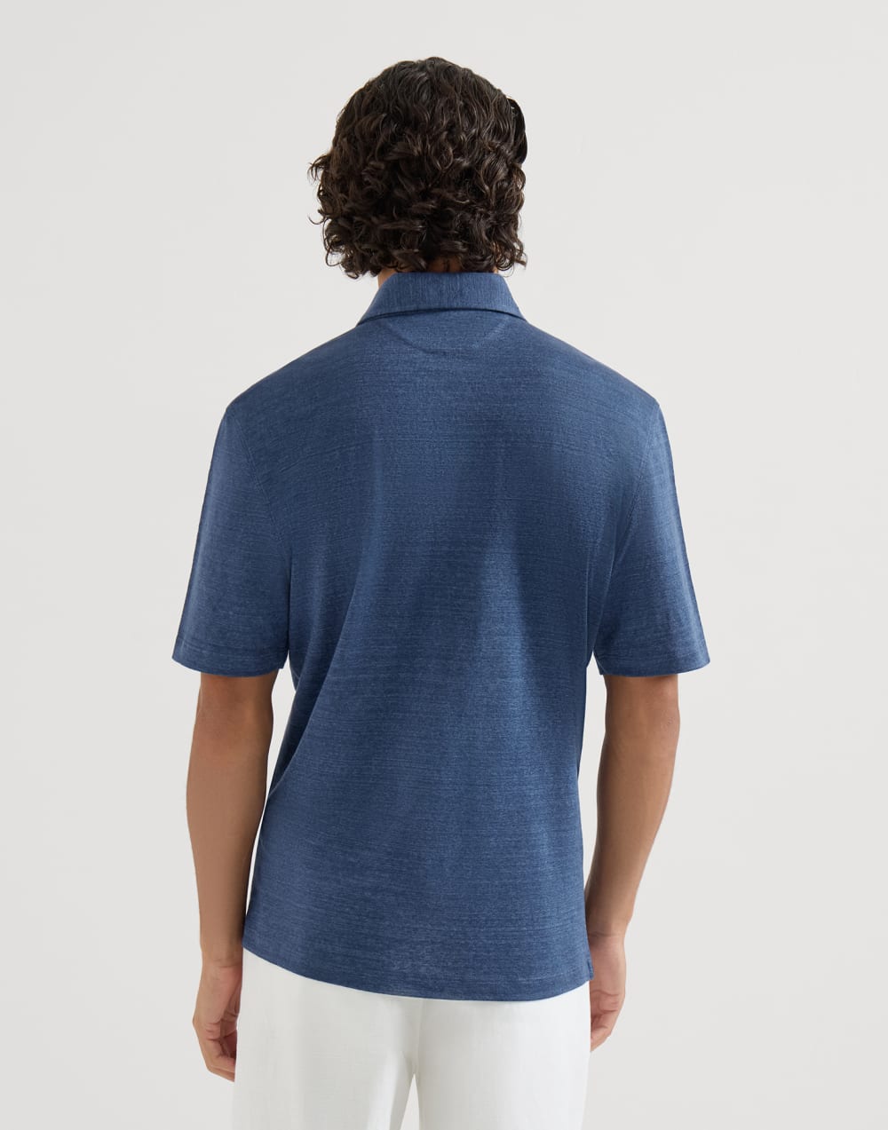 Jersey polo shirt Denim Man - Brunello Cucinelli