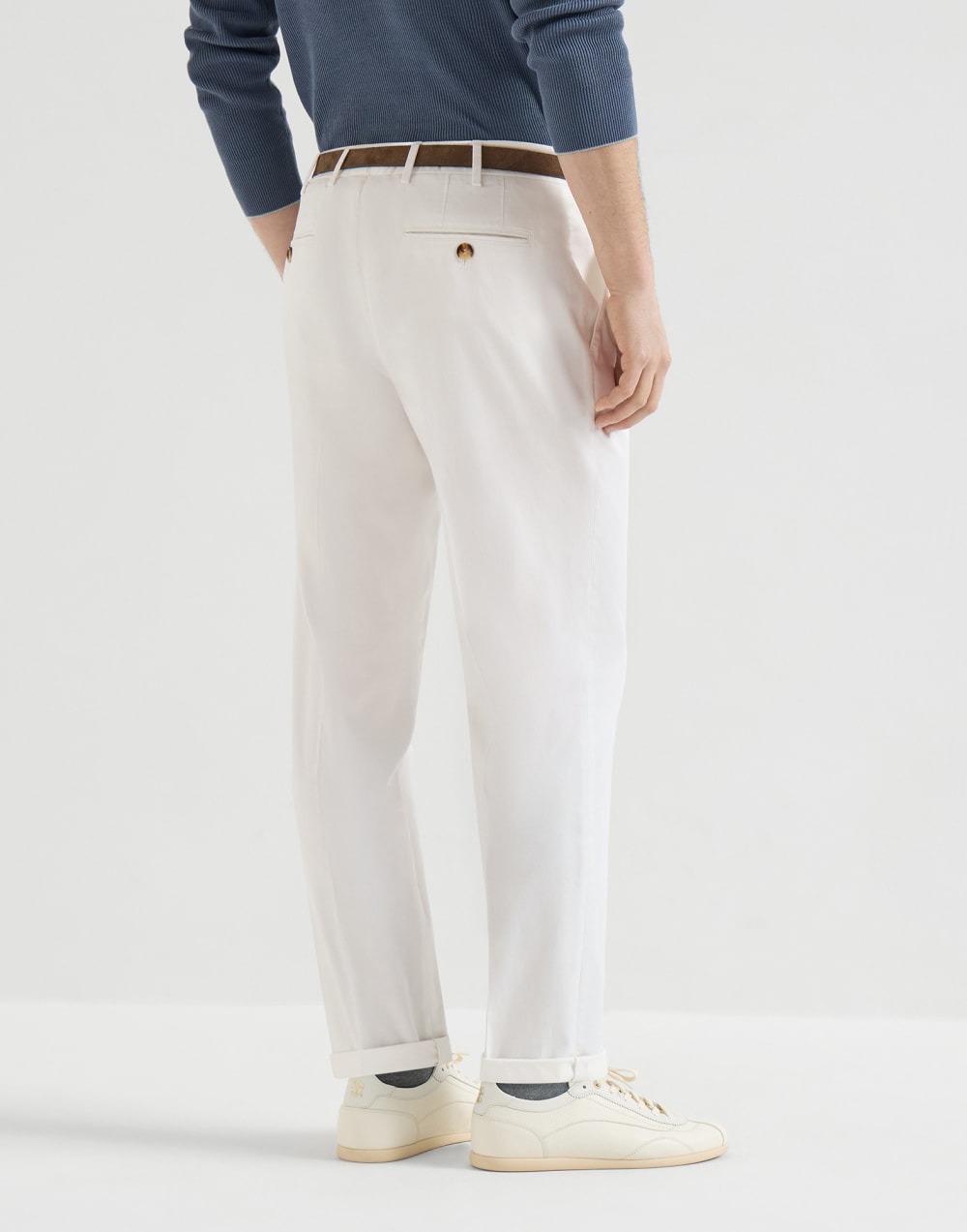 Comfort gabardine trousers Snow Man - Brunello Cucinelli