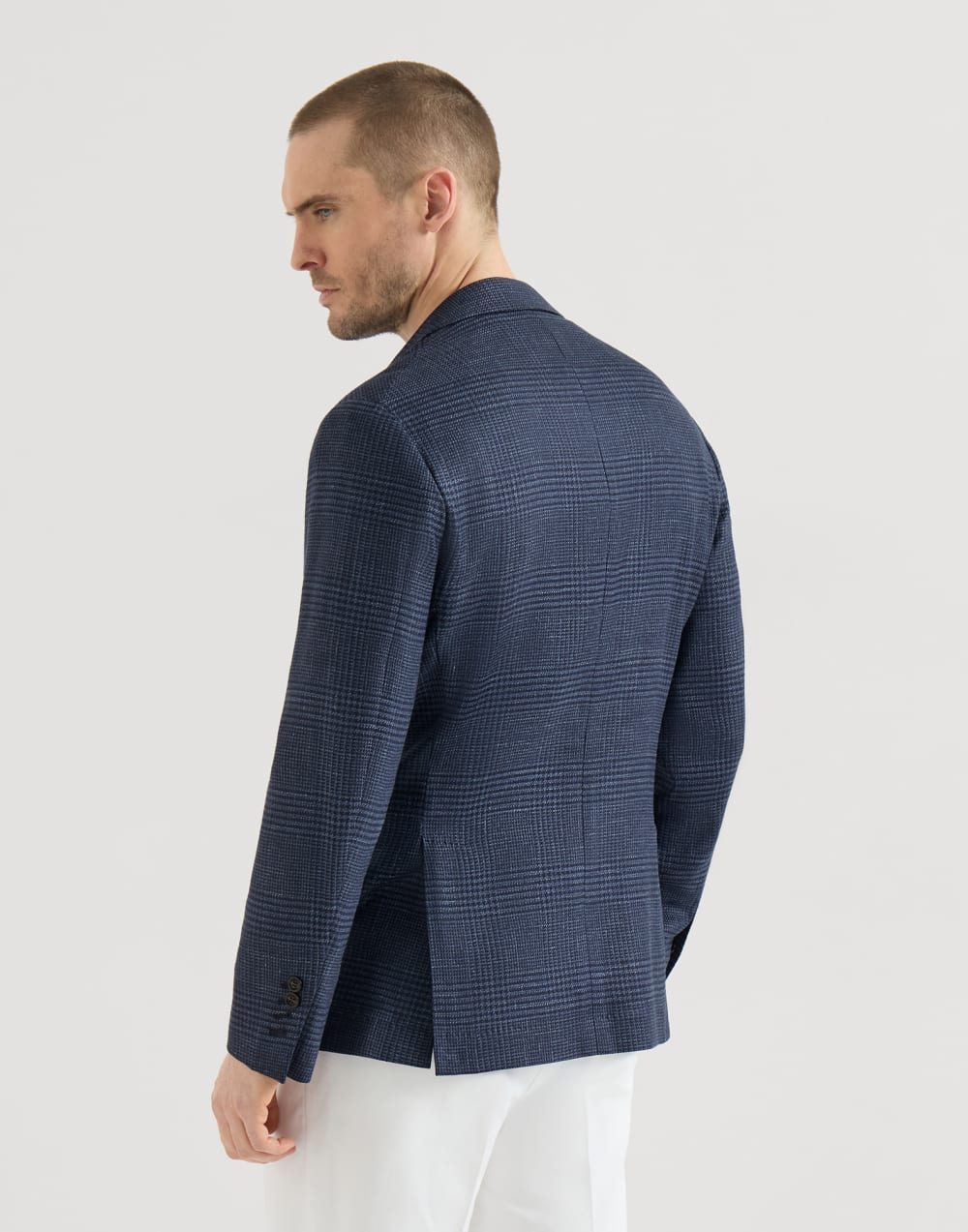 Prince of Wales deconstructed blazer Denim Man - Brunello Cucinelli