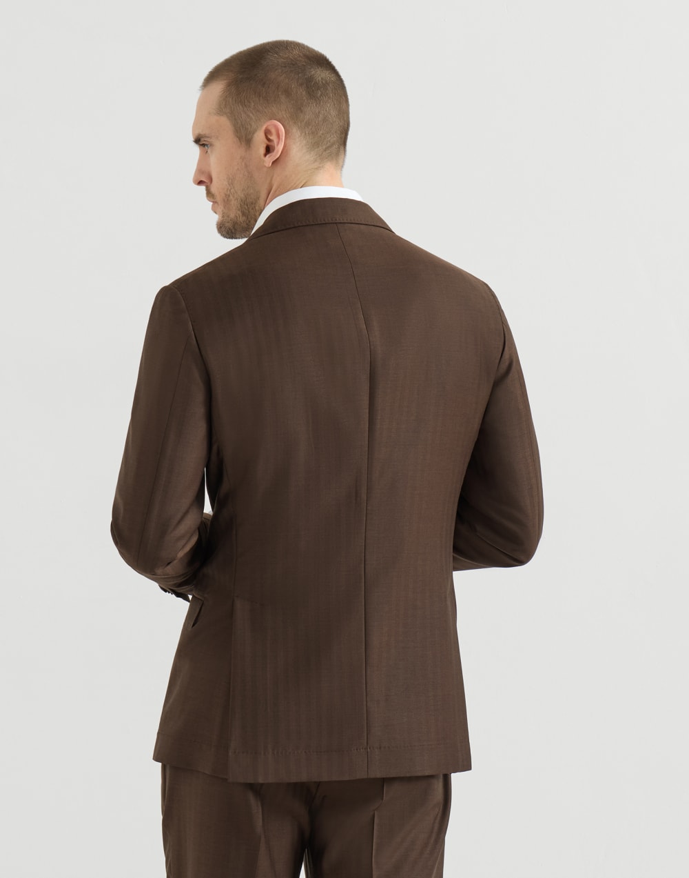 Deconstructed blazer Brown Man - Brunello Cucinelli