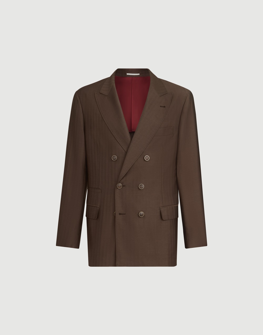 Deconstructed blazer Brown Man - Brunello Cucinelli