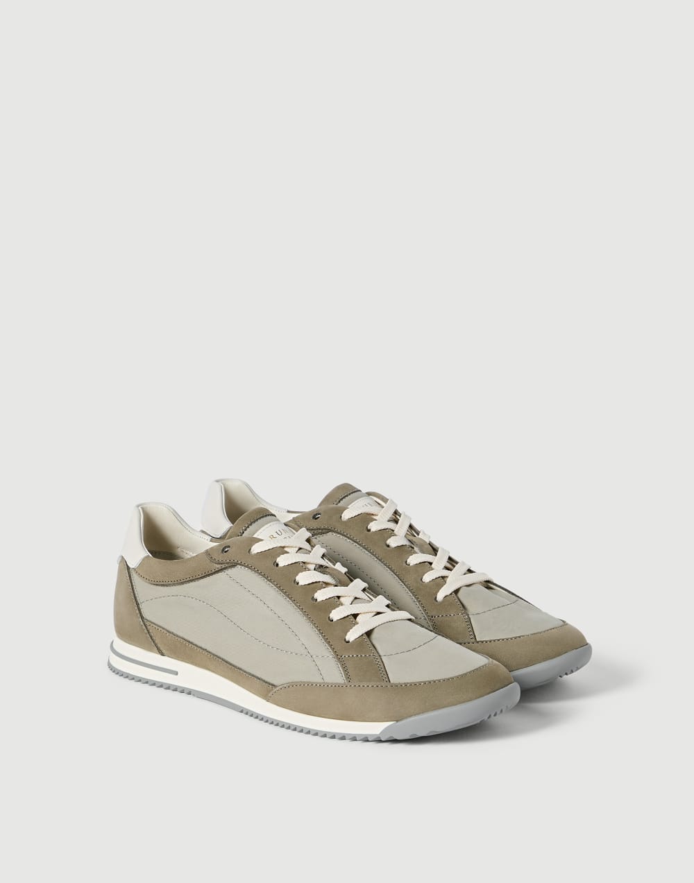 Nylon and nubuck sneakers Military Man - Brunello Cucinelli