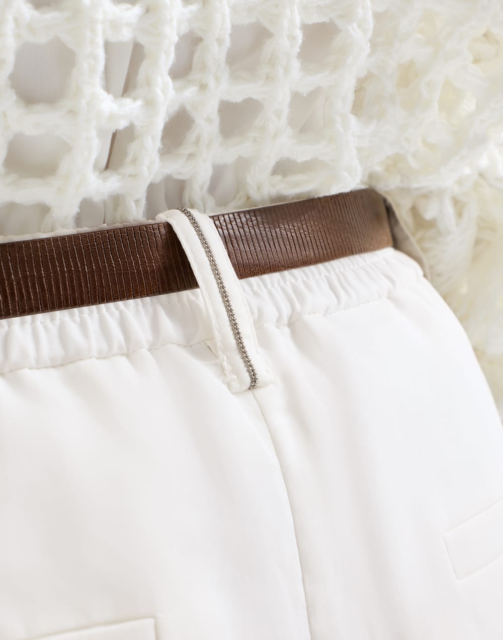 Boxy pleated trousers White Woman - Brunello Cucinelli