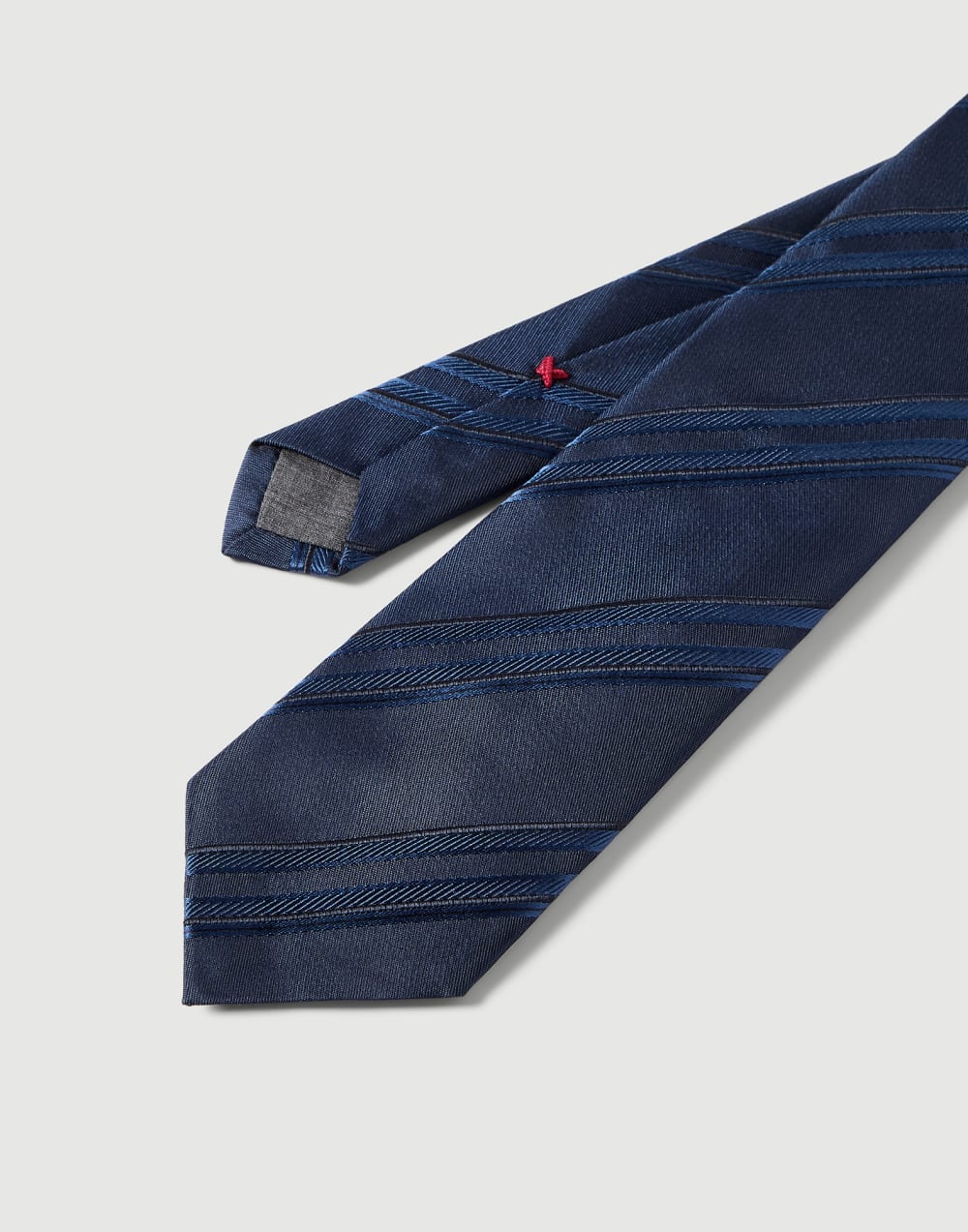 Striped silk necktie Blue Man - Brunello Cucinelli