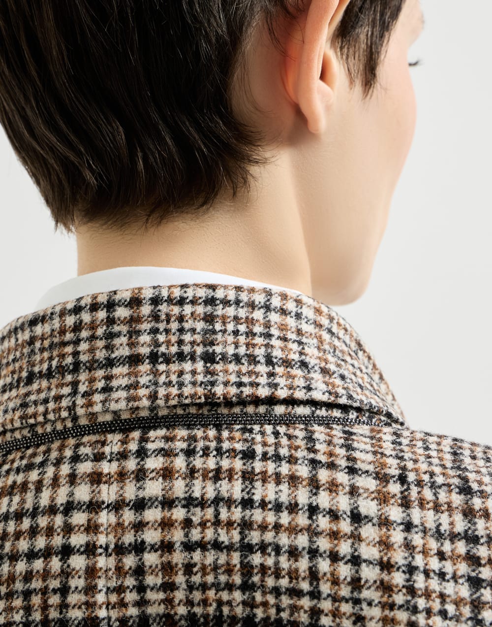 Prince of Wales blazer Brown Woman - Brunello Cucinelli