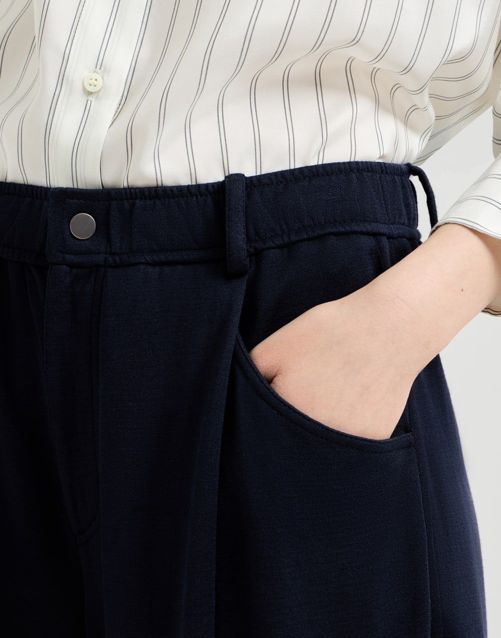 Pantalón Track de interlock Cobalto Mujer - Brunello Cucinelli