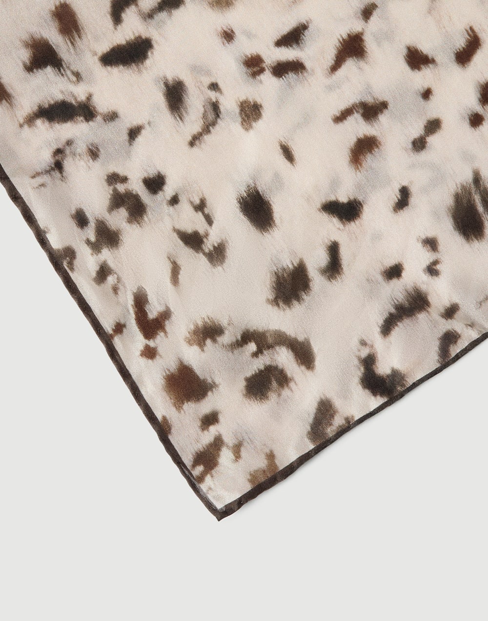 Foulard in seta Lynx Print Beige Donna - Brunello Cucinelli
