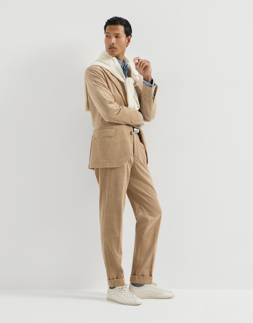 ディアエフェクトカーフスキン スニーカー パナマ メンズ - Brunello Cucinelli