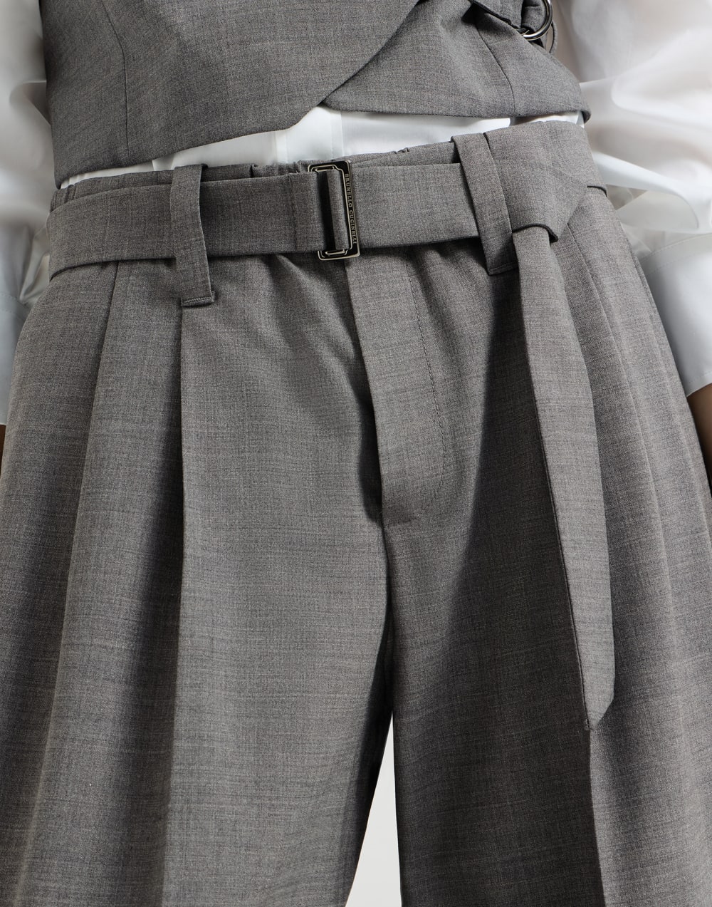 Sartorial Baggy trousers Dark Grey Woman - Brunello Cucinelli