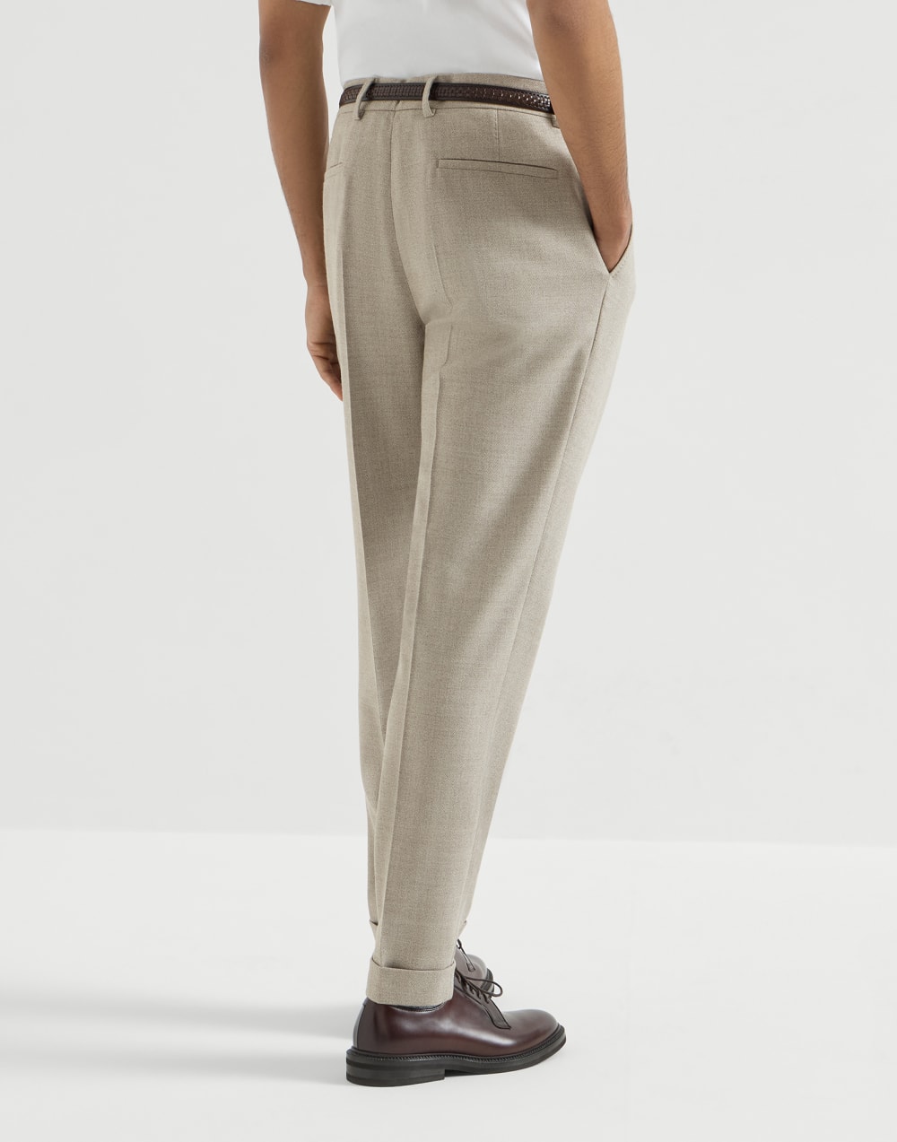 Trousers with pleats Grey Man - Brunello Cucinelli