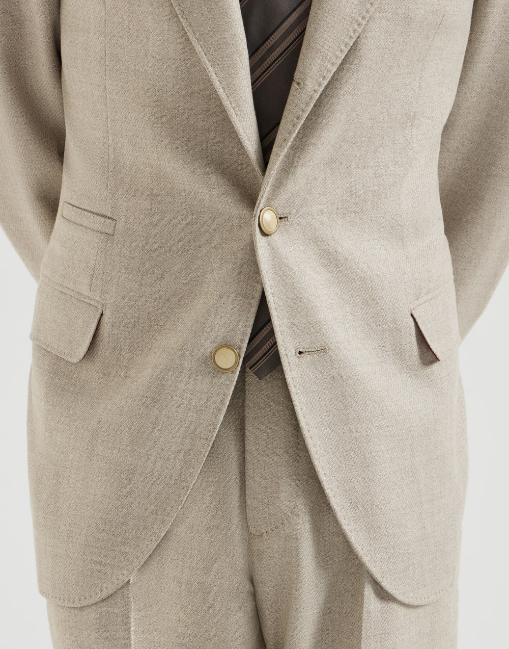 Deconstructed twill jacket Stone Grey Man - Brunello Cucinelli