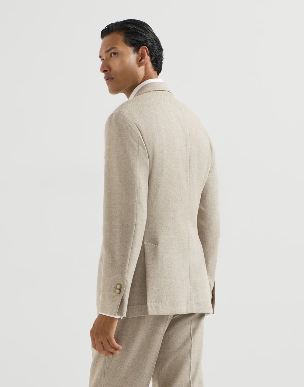 Deconstructed twill jacket Stone Grey Man - Brunello Cucinelli