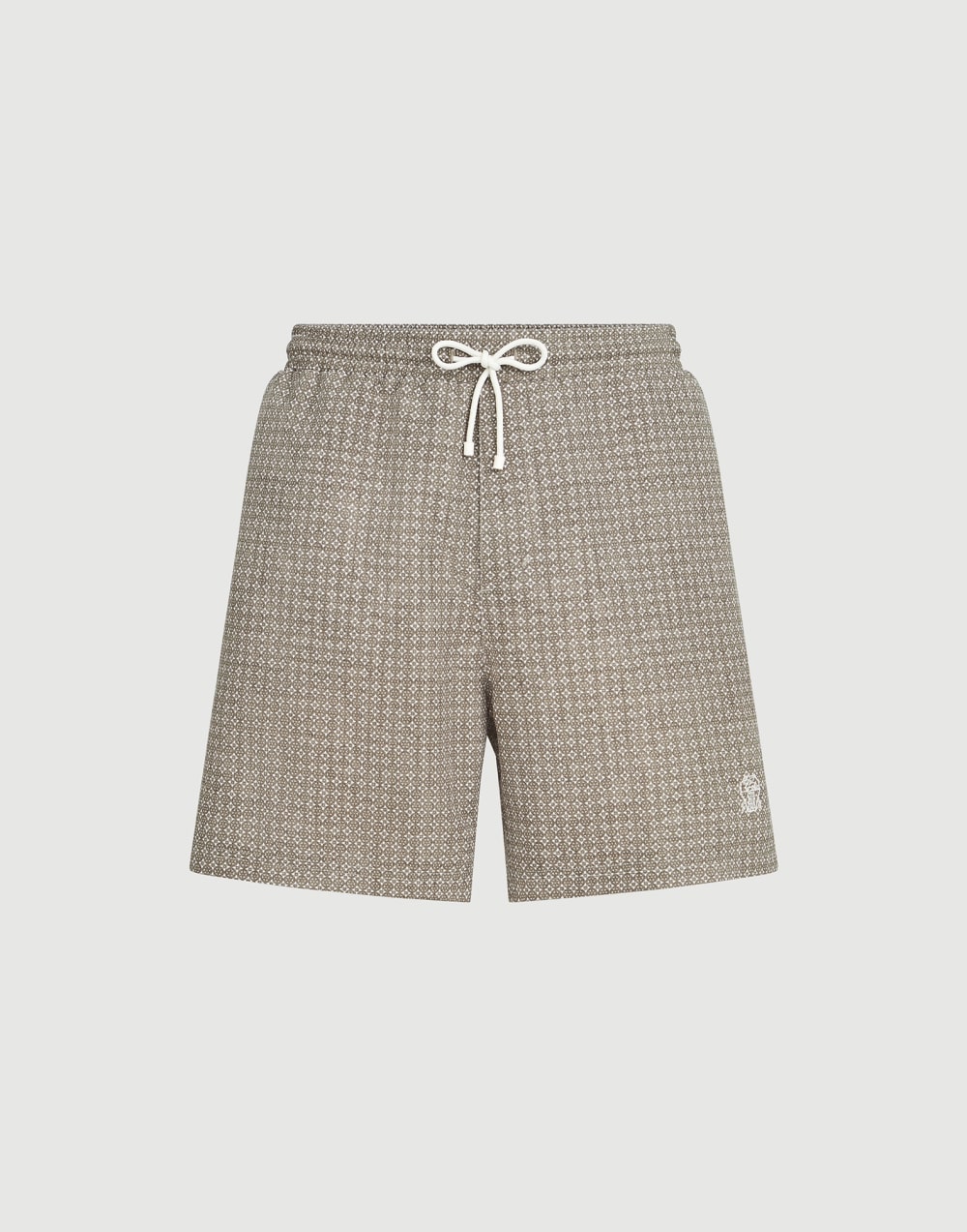 Swimsuit with print Brown Man - Brunello Cucinelli
