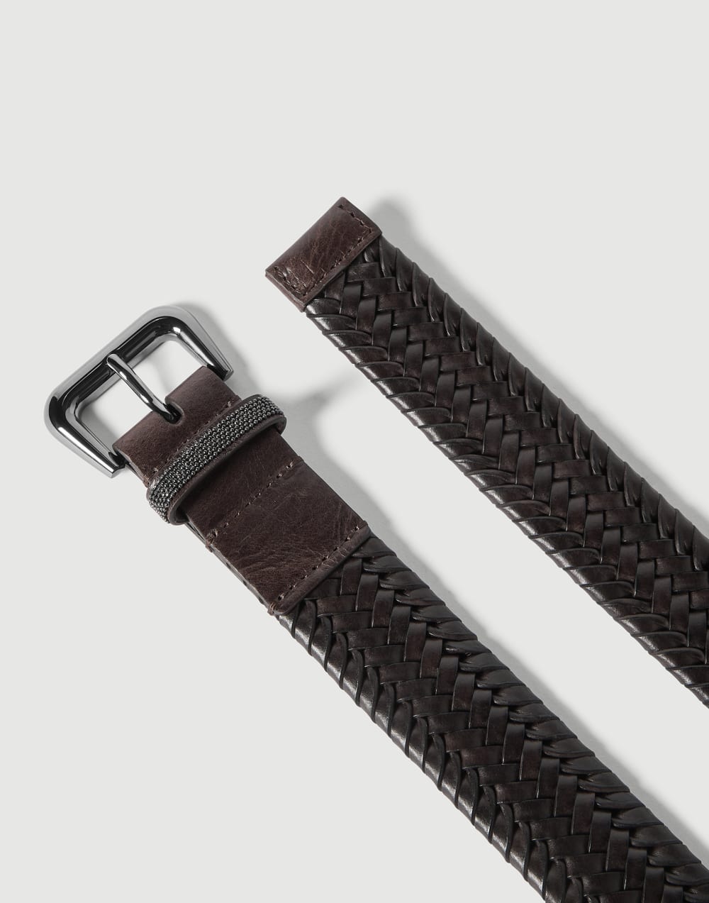 Cintura in pelle intrecciata Testa di Moro Donna - Brunello Cucinelli