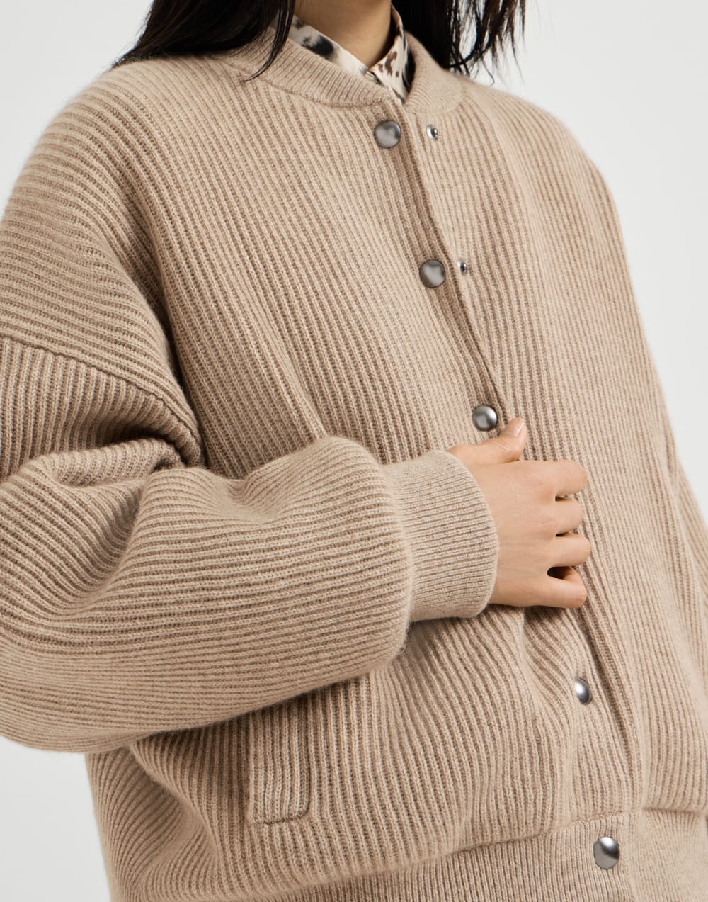 Bomber in cashmere Beige Donna - Brunello Cucinelli