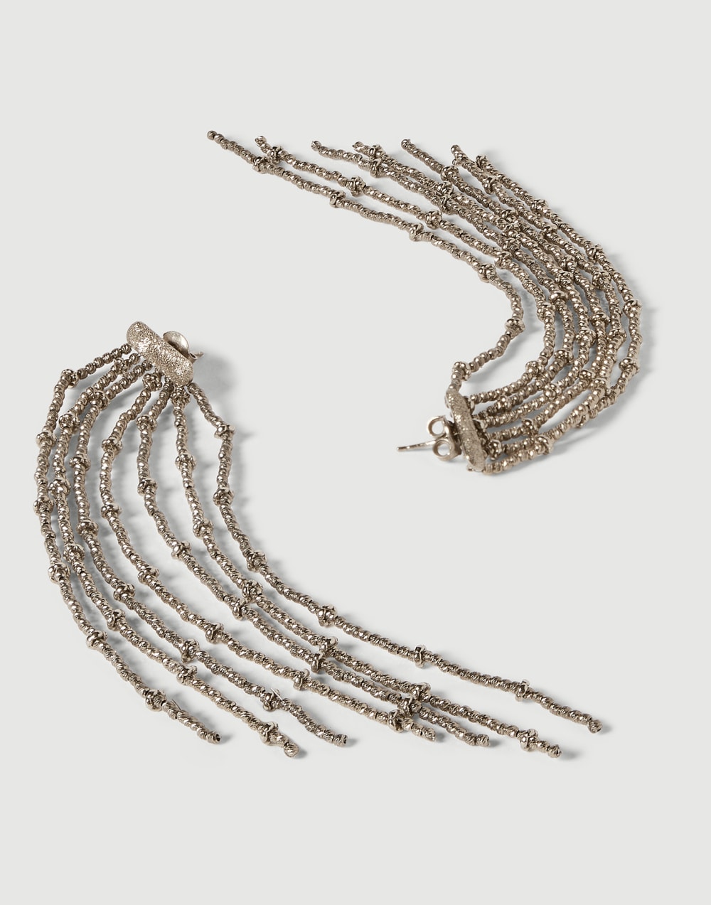 Silver frayed earrings Silver Woman - Brunello Cucinelli