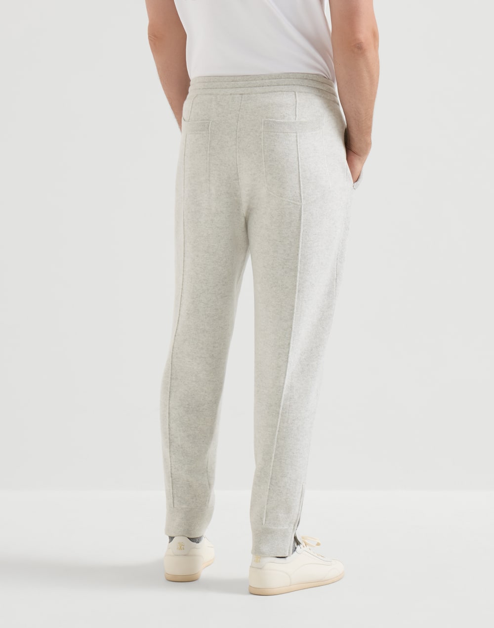 Double knit trousers Light Grey Man - Brunello Cucinelli