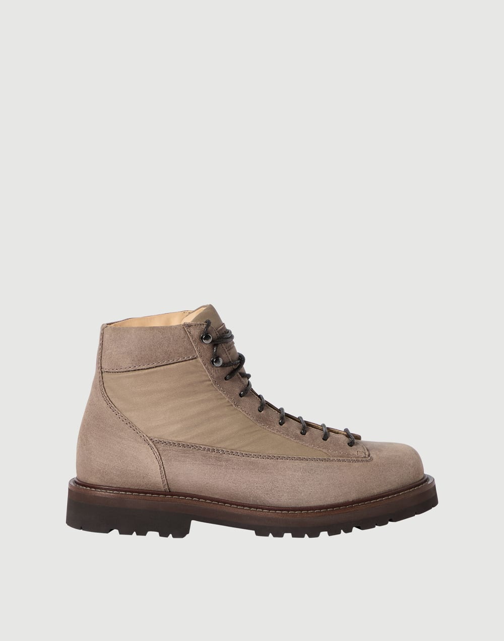 Suede urban outdoor boots Medium Grey Man - Brunello Cucinelli