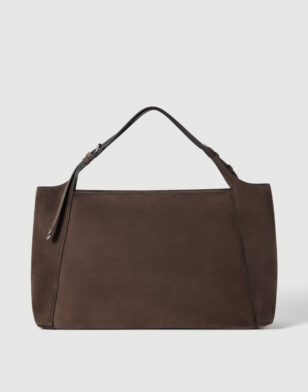 Sartorial Shopper aus Veloursleder Dunkelbraun Damen - Brunello Cucinelli
