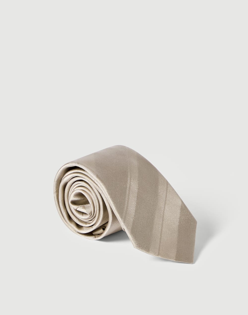 Striped silk tie Ivory Man - Brunello Cucinelli