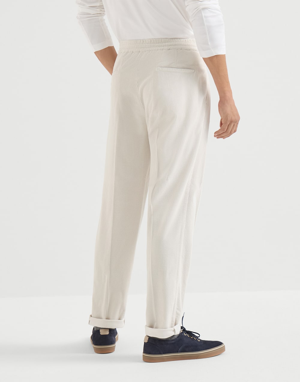 Stückgefärbte Hose Weiß Herren - Brunello Cucinelli