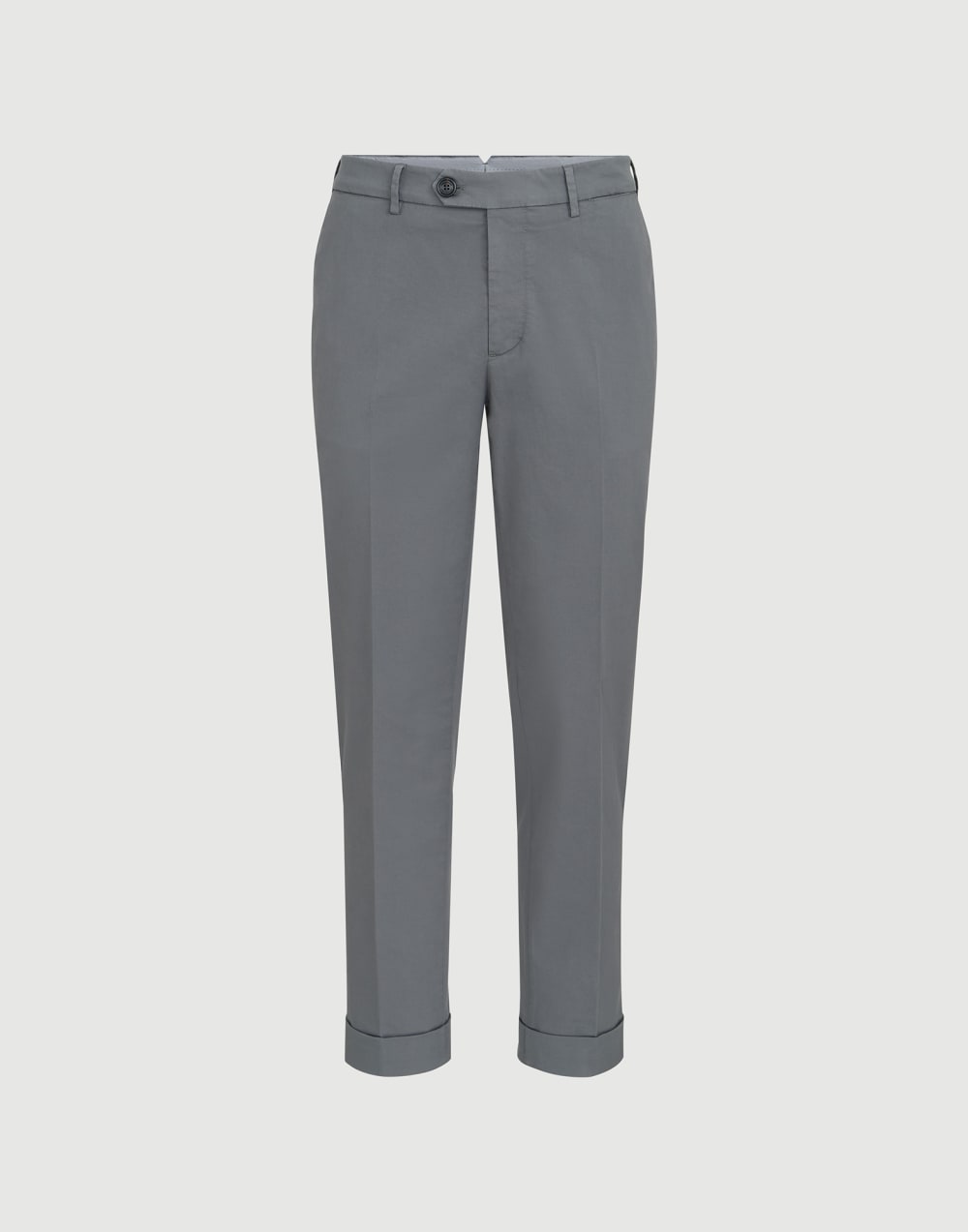 Pantalón de gabardina confort Plata Hombre - Brunello Cucinelli