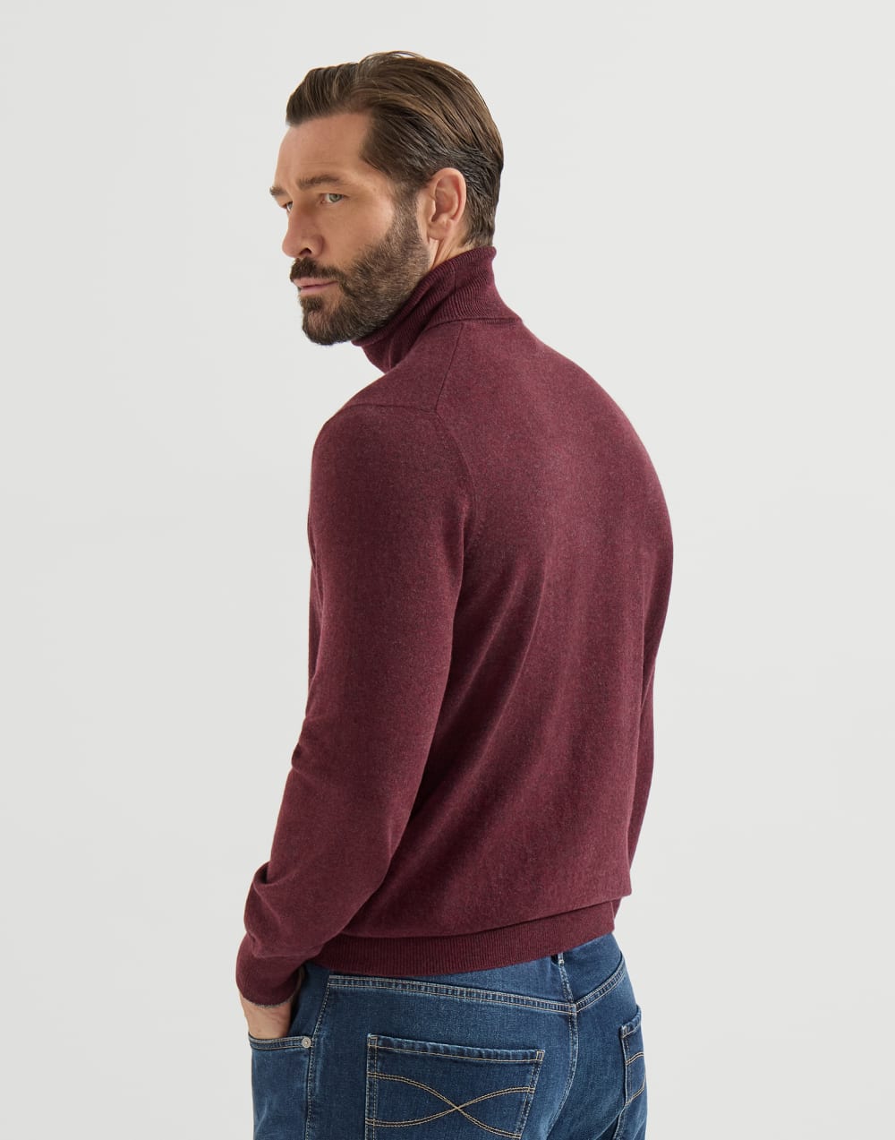 Cashmere turtleneck sweater Red Man - Brunello Cucinelli