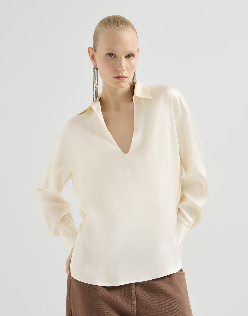 Blusa de seda Panamá Mujer - Brunello Cucinelli