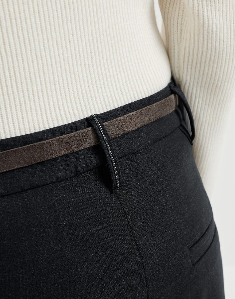 Slouchy trousers Lignite Grey Woman - Brunello Cucinelli