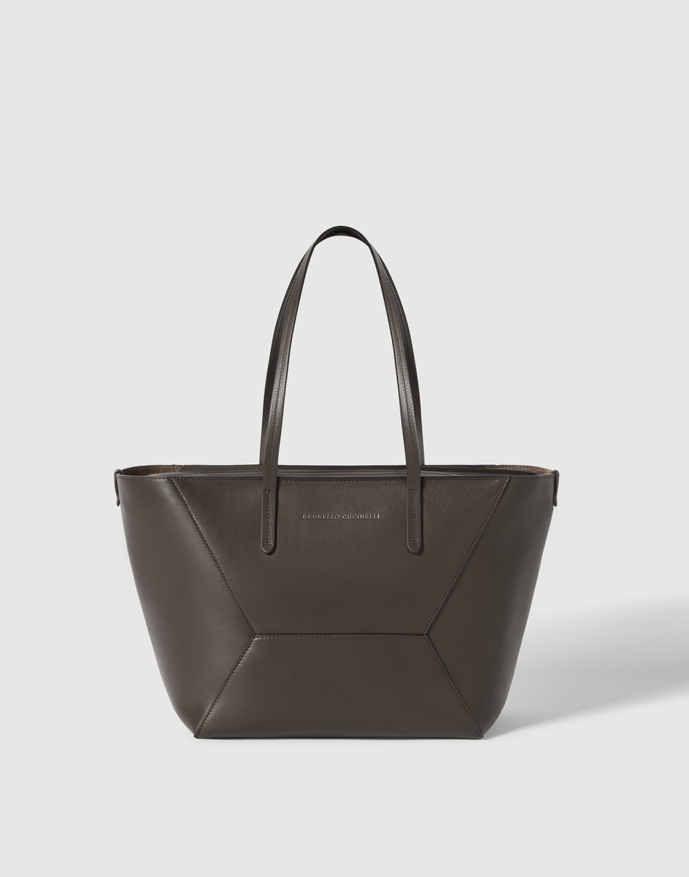 Calfskin BC Duo small  bag Rust Brown Woman - Brunello Cucinelli