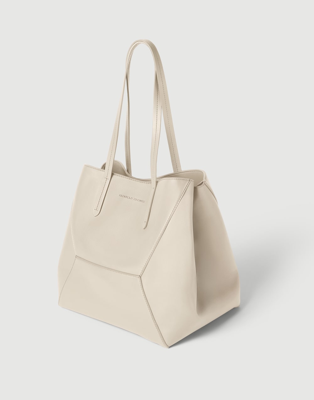 BC Duo kleine Tasche aus Kalbsleder Elfenbein Damen - Brunello Cucinelli