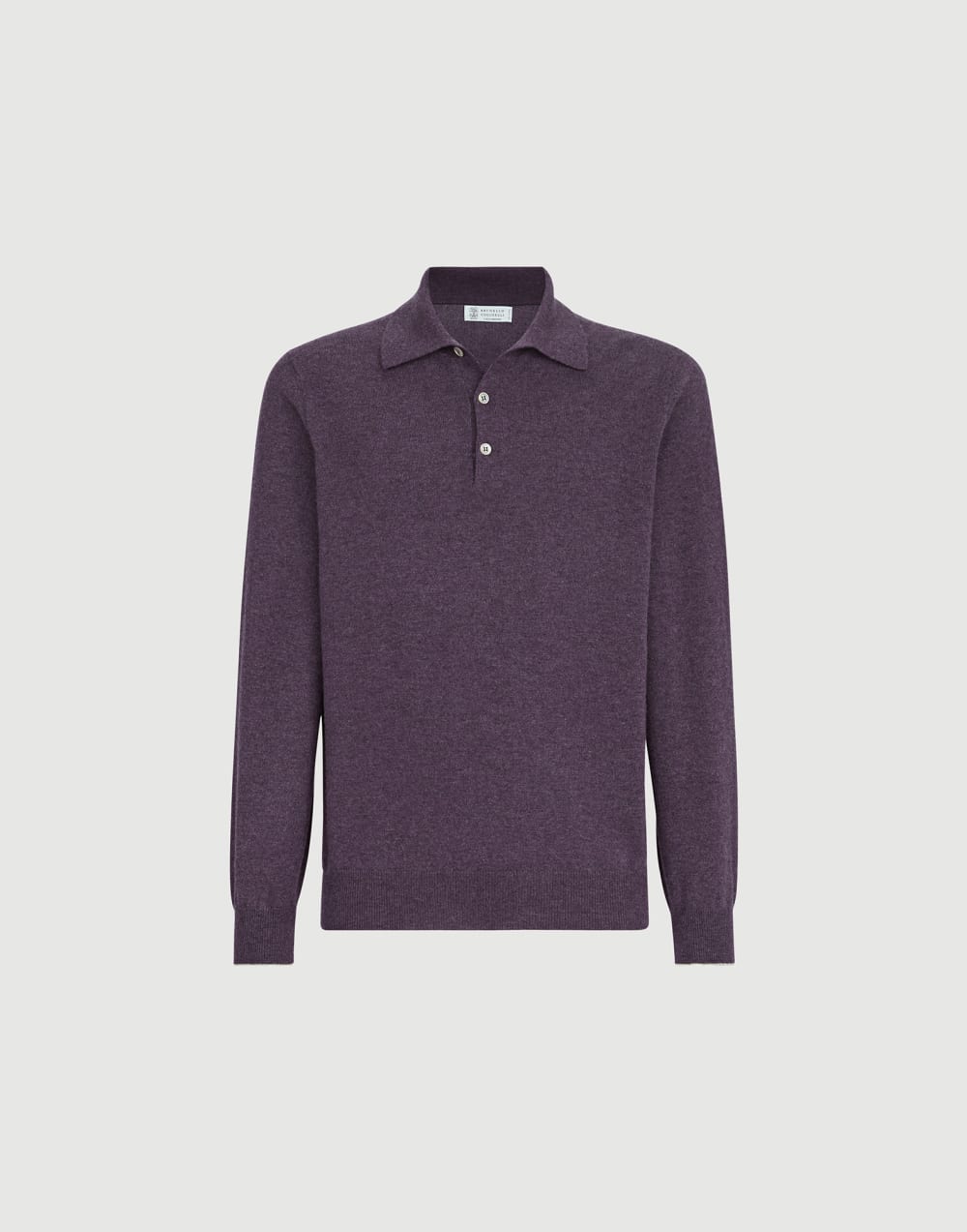 Poloshirt aus Kaschmirstrick Heidelbeere Herren - Brunello Cucinelli
