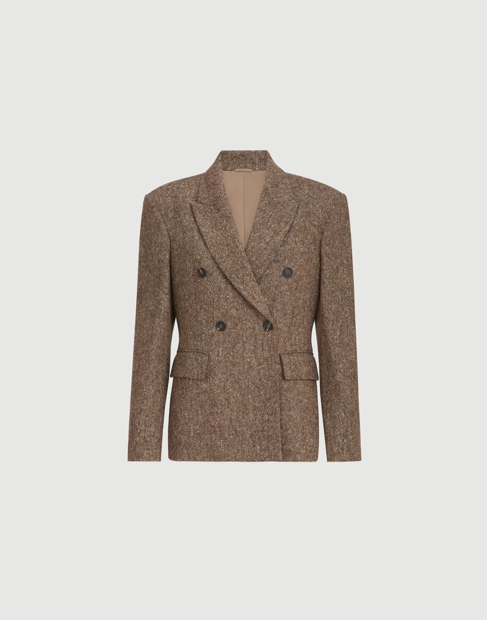 Blazer aus Donegal mit Monili Hellbraun Damen - Brunello Cucinelli