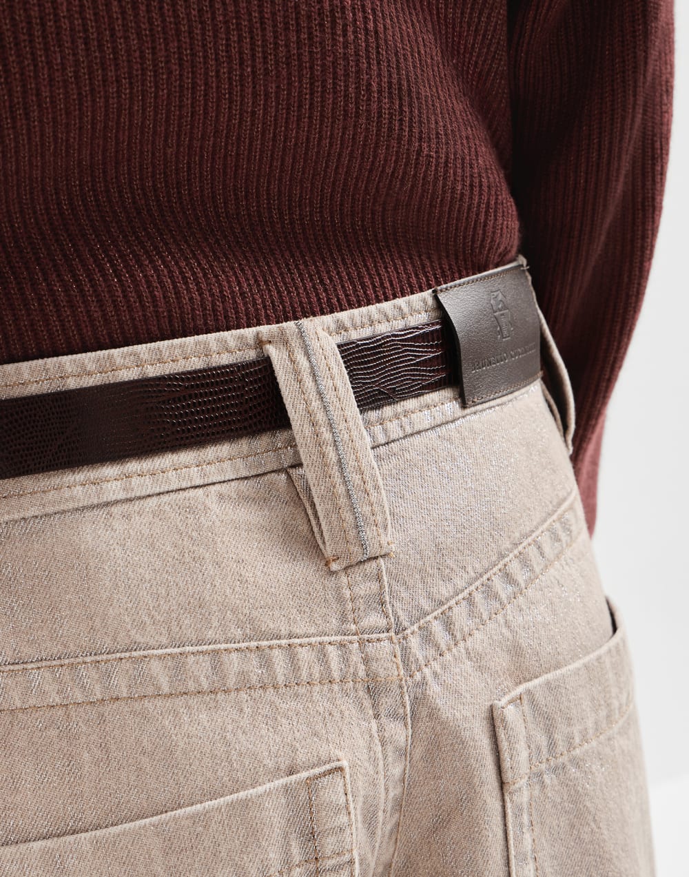 Baggy trousers with monili Rope Woman - Brunello Cucinelli