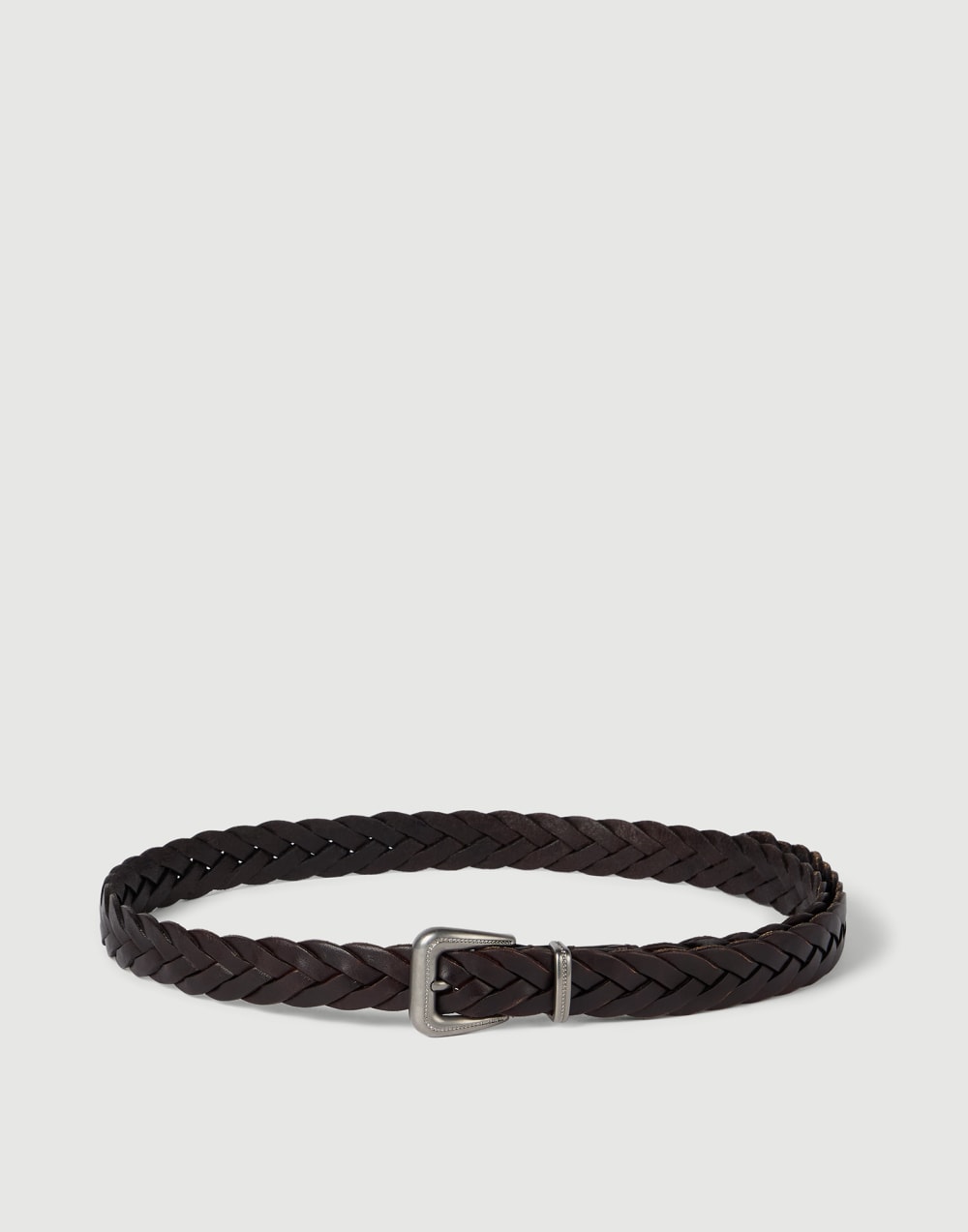 Braided leather belt Brown Woman - Brunello Cucinelli