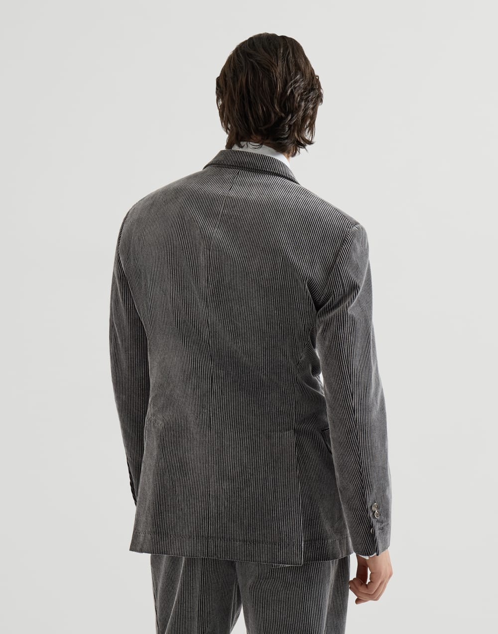 フロステッドコーデュロイ ジャケット グレー メンズ - Brunello Cucinelli