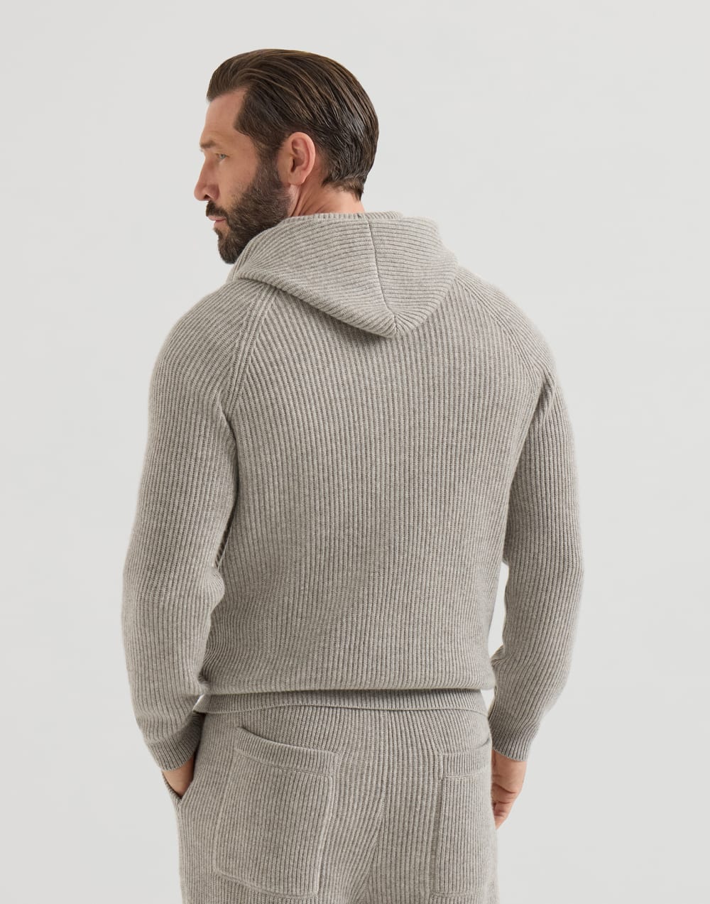 Sweatshirt aus Kaschmirstrick Steingrau Herren - Brunello Cucinelli