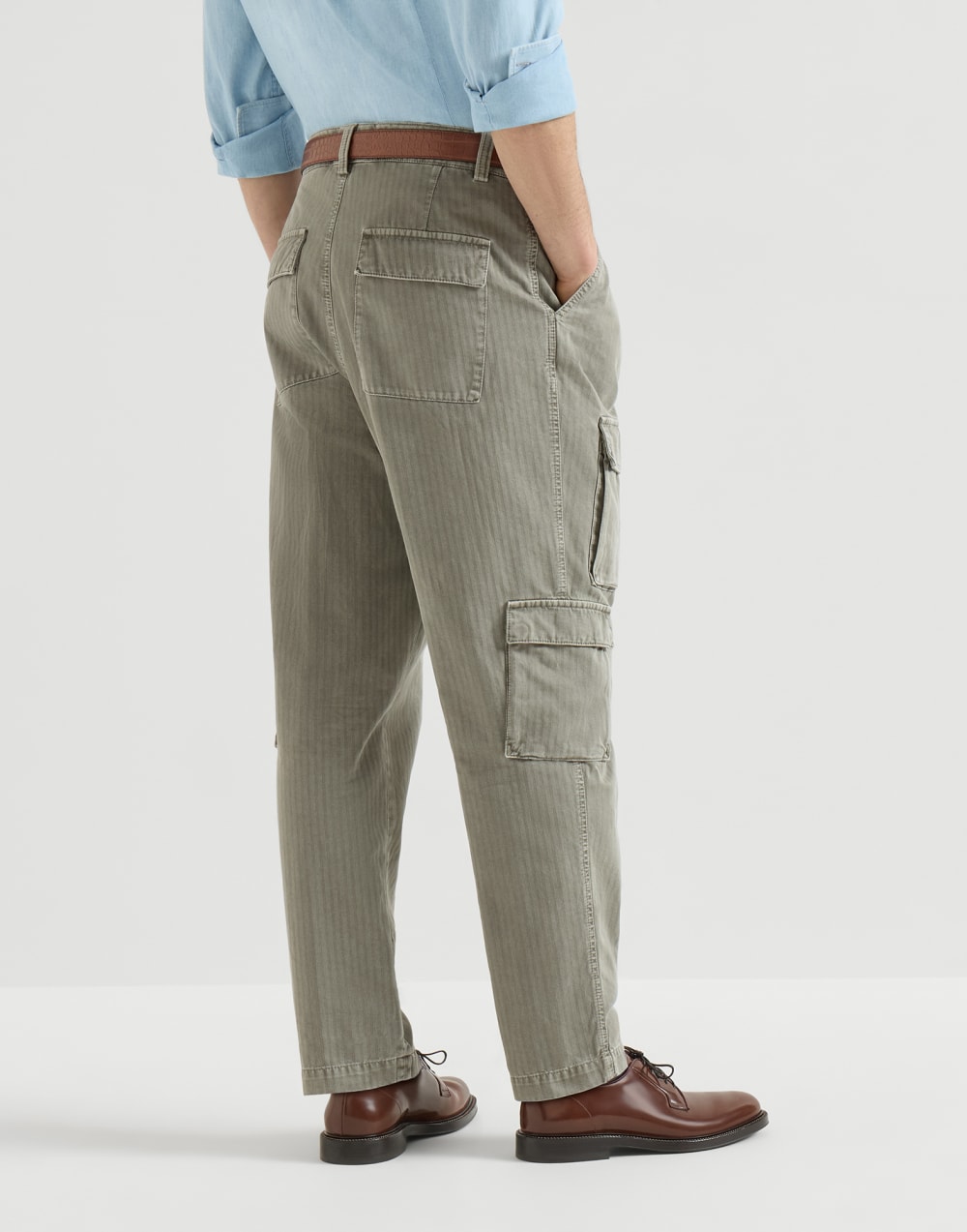Pantalon à chevrons Militaire Homme - Brunello Cucinelli
