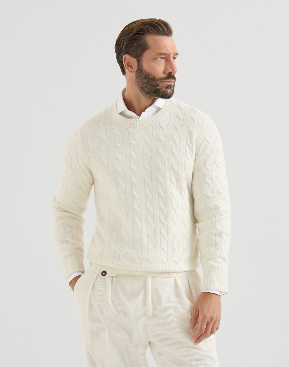 Cable knit sweater Panama Man - Brunello Cucinelli
