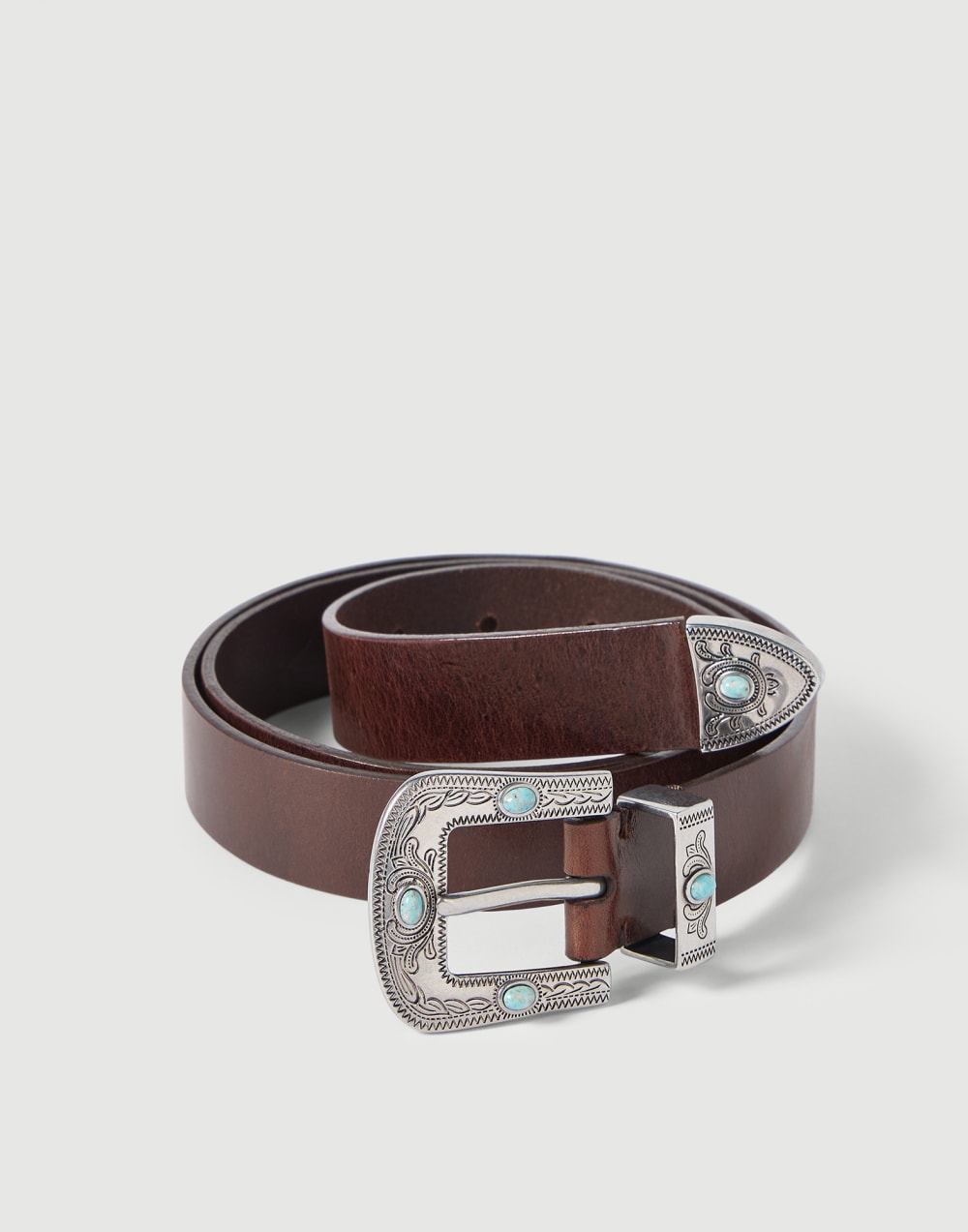 Pull-up calfskin belt Ebony Man - Brunello Cucinelli